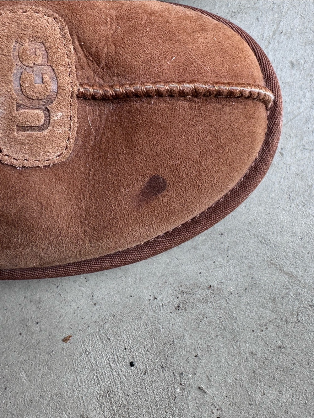 UGG Chestnut Suede Shearling-Lined Women’s Slippers Size 9 US / 40 Euro - Picture 6 of 7